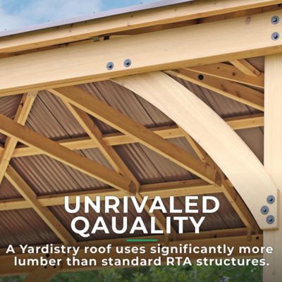 Image showing  10 ft. x 12 ft. Meridian Cedar Gazebo with Rust-Free Aluminum Roof