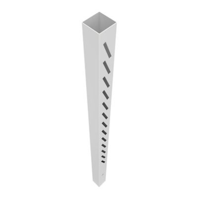 Image showing  Louvered 5 x 5 x 102in. Right End/Gate Post, White