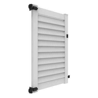 Image showing  6 ft. x 46 in. Louvered Privacy Gate, White