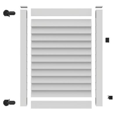 Image showing  6 ft. x 46 in. Louvered Privacy Gate, White