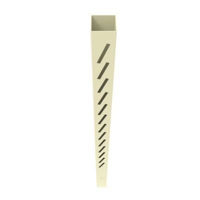Barrette Outdoor Living Louvered 5 in. x 5 in. x 102 in. Sand Left End/Gate Vinyl Fence Post