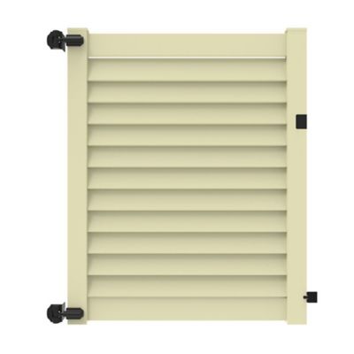 Barrette Outdoor Living 6 ft. x 58 in. Louvered Privacy Gate, Sand