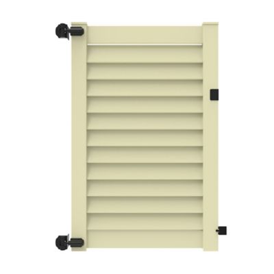 Barrette Outdoor Living 6 ft. x 46 in. Louvered Privacy Gate, Sand
