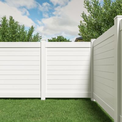Image showing  Horizontal Fence 5 in. x 5 in. x 108 in. White Vinyl Corner Post
