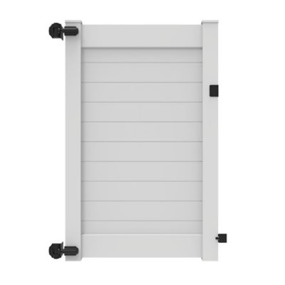 Barrette Outdoor Living Horizontal Fence 46 in. x 6 ft. Vinyl Privacy Gate White
