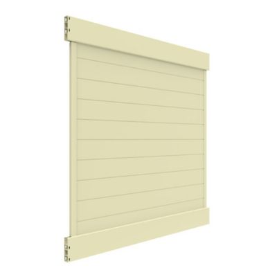 Image showing  6 x 6ft. Horizontal Fence Vinyl Privacy Panel Kit, Sand