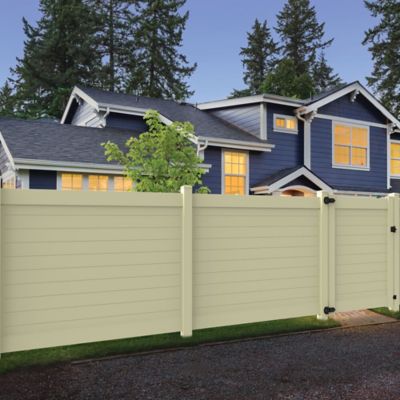 Image showing  6 x 8ft. Horizontal Fence Vinyl Privacy Panel Kit, Sand