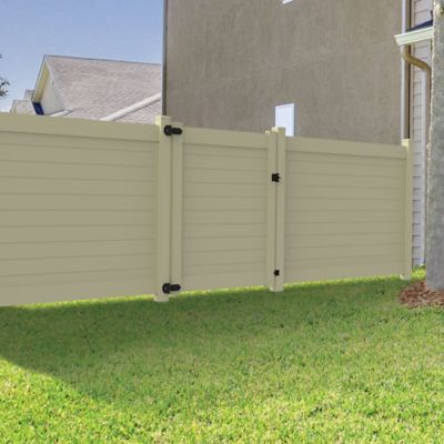 Image showing  6 x 8ft. Horizontal Fence Vinyl Privacy Panel Kit, Sand