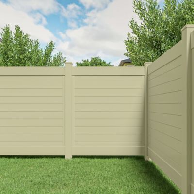 Image showing  Horizontal Fence 5 in. x 5 in. x 108 in. Sand Vinyl Corner Post