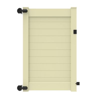 Barrette Outdoor Living 6 ft. x 46 in. Horizontal Fence Vinyl Privacy Gate, Sand