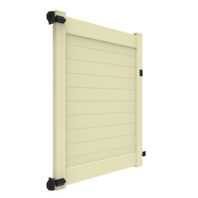 Image showing  Horizontal Fence 6 ft. x 58 in. Sand Vinyl Privacy Gate