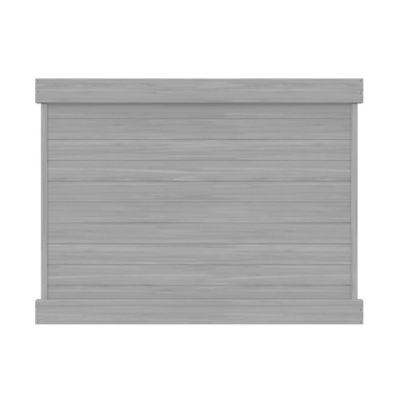 Barrette Outdoor Living 6 ft. x 4 ft. Driftwood Vinyl Fence with Sanibel Black Decorative Screen