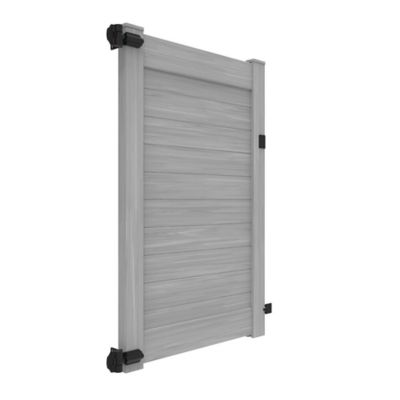Image showing  Horizontal Fence 6 ft. x 46 in. Driftwood Vinyl Privacy Gate