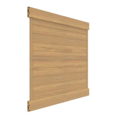 Image showing  6 x 6ft. Horizontal Vinyl Privacy Fence Panel Kit, Cypress
