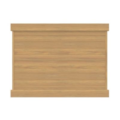 Barrette Outdoor Living 6 ft. x 8 ft. Horizontal Vinyl Privacy Panel Fence Kit, Cypress