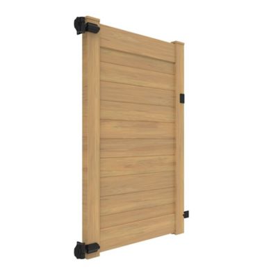 Image showing  6 ft. x 46 in. Horizontal Fence Vinyl Privacy Gate, Cypress