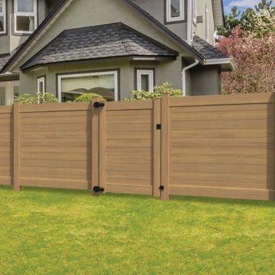 Image showing  6 ft. x 46 in. Horizontal Fence Vinyl Privacy Gate, Cypress