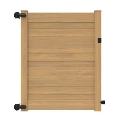 Barrette Outdoor Living Horizontal Fence 58 in. x 6 ft. Vinyl Privacy Gate Sand