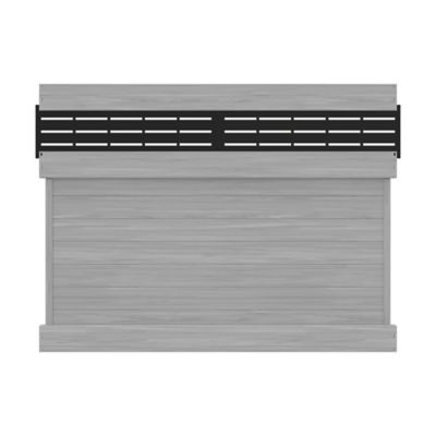 Horizontal Fence Boardwalk DSP 5 ft. x 6 ft. Gray Vinyl Privacy Fence Gate Kit