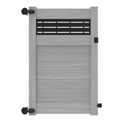 Barrette Outdoor Living 46 in. x 6 ft. Vinyl Privacy Horizontal Fence Gate - Cypress Finish