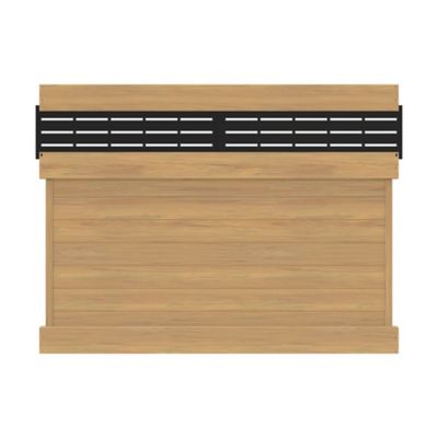 Barrette Outdoor Living Horizontal Fence Boardwalk 6 ft. x 8 ft. Cypress Vinyl Privacy Panel Kit