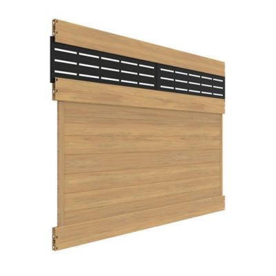 Image showing  Horizontal Fence Boardwalk 6 ft. x 8 ft. Cypress Vinyl Privacy Panel Kit