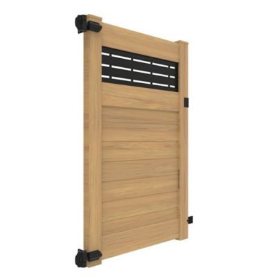 Image showing  Horizontal Fence Boardwalk 6 ft. x 46 in. Cypress Vinyl Privacy Gate