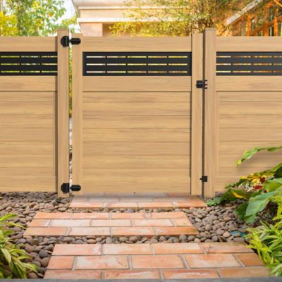 Image showing  Horizontal Fence Boardwalk 6 ft. x 58 in. Cypress Vinyl Privacy Gate