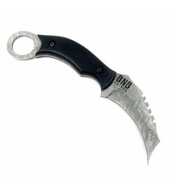 Image showing  3 in. Damascus Venom Karambit Fixed Blade Knife