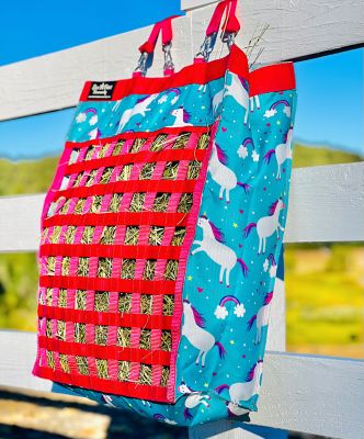 Star Point Horsemanship Printed Slow Feed Hay Bag, Unicorn