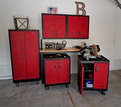 Image showing 7 th Stack-On 30 in. 2-Door Welded Steel Garage Wall Cabinet, GCW-2SF-BR