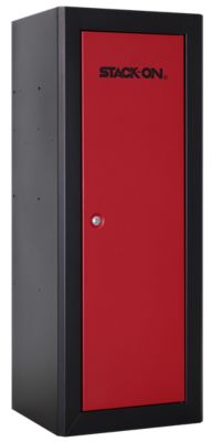 Image showing  18.5 in. x 21 in. x 18.5 in. 18 Gun Welded-Steel Security Cabinet with Beveled Edge, Black with Red Door