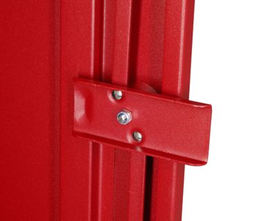 Image showing  18.5 in. x 21 in. x 18.5 in. 18 Gun Welded-Steel Security Cabinet with Beveled Edge, Black with Red Door