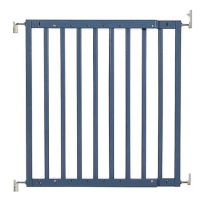 Primetime Petz Safety Mate DIY Expandable Walk-Through Wooden Pet Gate, Smokey Blue