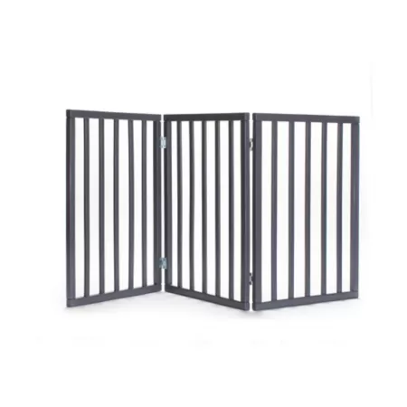 Primetime Petz Perfect Pup Freestanding Indoor Dog Gate Gray Pet Gates