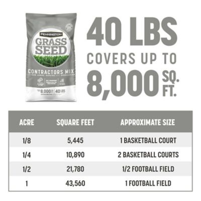 Image showing  40 lb. 8,000 sq. ft. Southern Contractors Grass Seed Mix