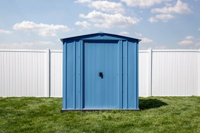 Image showing  6 ft. x 6 ft. Classic Steel Storage Shed, Blue Grey