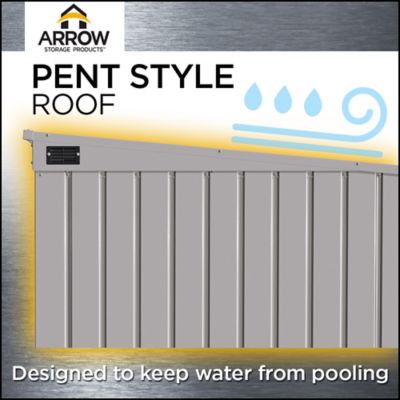 Image showing 8 th Arrow 6 ft. x 6 ft. Classic Steel Storage Shed, Blue Grey