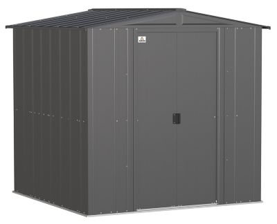 Arrow Classic Steel Storage Shed, 6 x 6, Charcoal, CLG66CC