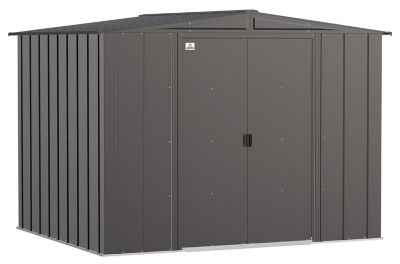 Arrow 8 ft. x 7 ft. Classic Steel Storage Shed, Charcoal