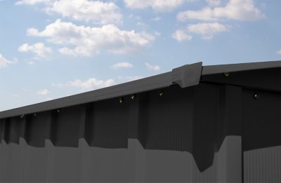 Image showing 6 th Arrow 8 ft. x 7 ft. Classic Steel Storage Shed, Charcoal