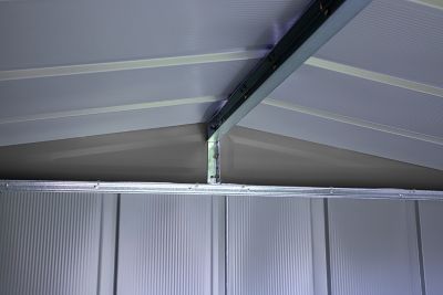 Image showing 7 th Arrow 8 ft. x 7 ft. Classic Steel Storage Shed, Charcoal