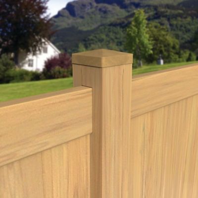 Image showing  5 in. x 5 in. Pyramid Cypress Vinyl Fence Post Top