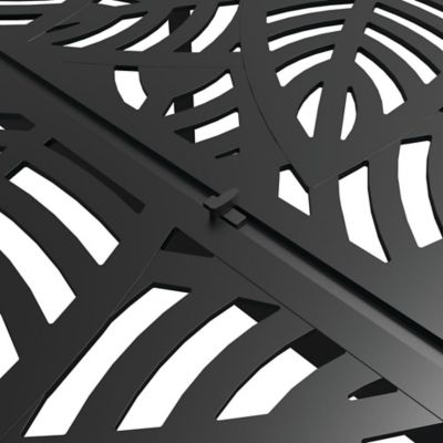 Image showing 5 th FREESTYLE 8 ft. x 8 ft. Pergola and Side Wall with Sanibel Decorative Screen Panels, Matte Black