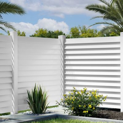 Image showing 2 th Barrette Outdoor Living Louvered 6 x 6 x 102in. Inside Corner Post, White