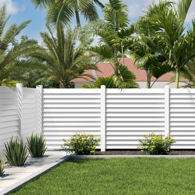 Image showing 3 th Barrette Outdoor Living Louvered 6 x 6 x 102in. Inside Corner Post, White