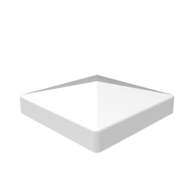 Image showing  6 in. x 6 in. Pyramid Post Top, White