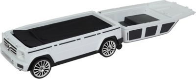 Image showing 8 th Best Ride On Cars Mercedes G-Class Suitcase White, MERC GCLS STC WHT