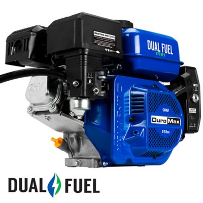 DuroMax 212cc 3/4 in. Shaft Recoil/Electric Dual Fuel Engine