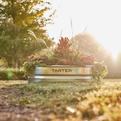 Tarter 8 cu. ft. Galvanized Oval Raised Bed Planter, 2 ft. x 1 ft. x 4 ft.